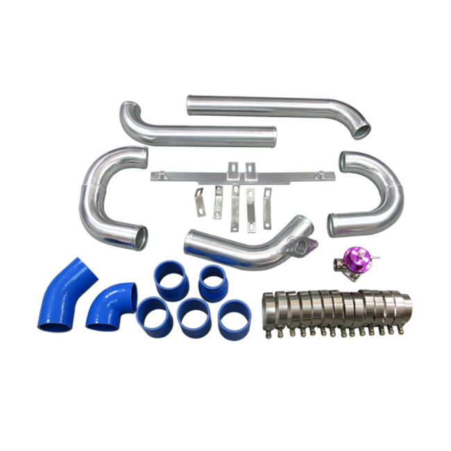 thumbnail image 2 of REV9 POWER Universal Turbo Intercooler Piping Kit - Blue (3 Inch) With Silicone Hoses & Clamps 2 of 3