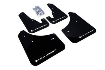 Rally Armor 2004-2009 Mazda3/Speed3 Black UR Mud Flap w/ White Logo