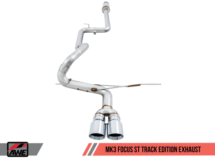 AWE Tuning Ford Focus ST Track Edition Cat-Back Exhaust - Chrome Silver Tips