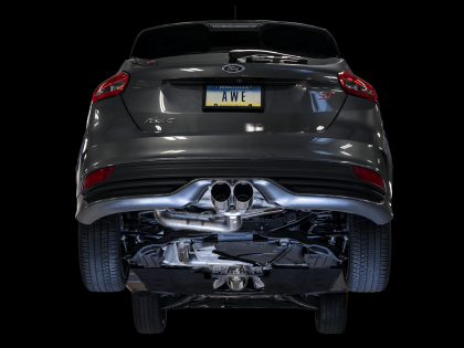 AWE Tuning Ford Focus ST Track Edition Cat-Back Exhaust - Chrome Silver Tips