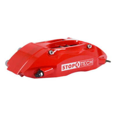 StopTech 07-13 Mazdaspeed3 Front BBK w/ Red ST-40 Calipers Slotted 332x32mm Rotors Pads and SS Lines